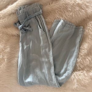Thread & Supply Light Blue Paperbag Waist Pants